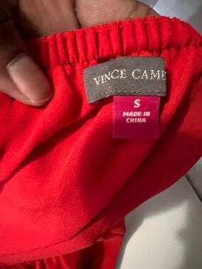 Vince Camuto Bright Red Off-Shoulder Blouse